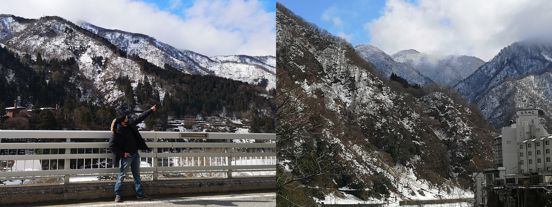 Unazuki Onsen and its views.